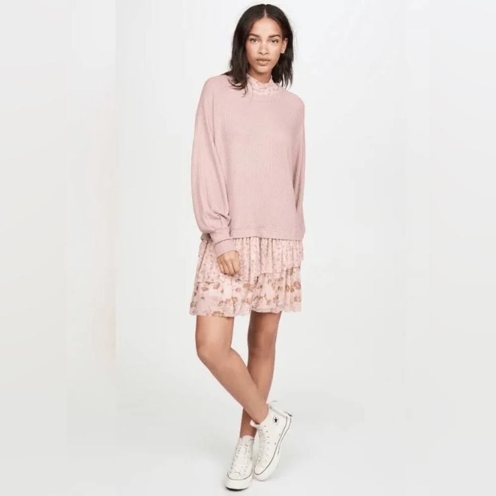 FREE PEOPLE | Opposites Attract Mini Dress in Pink